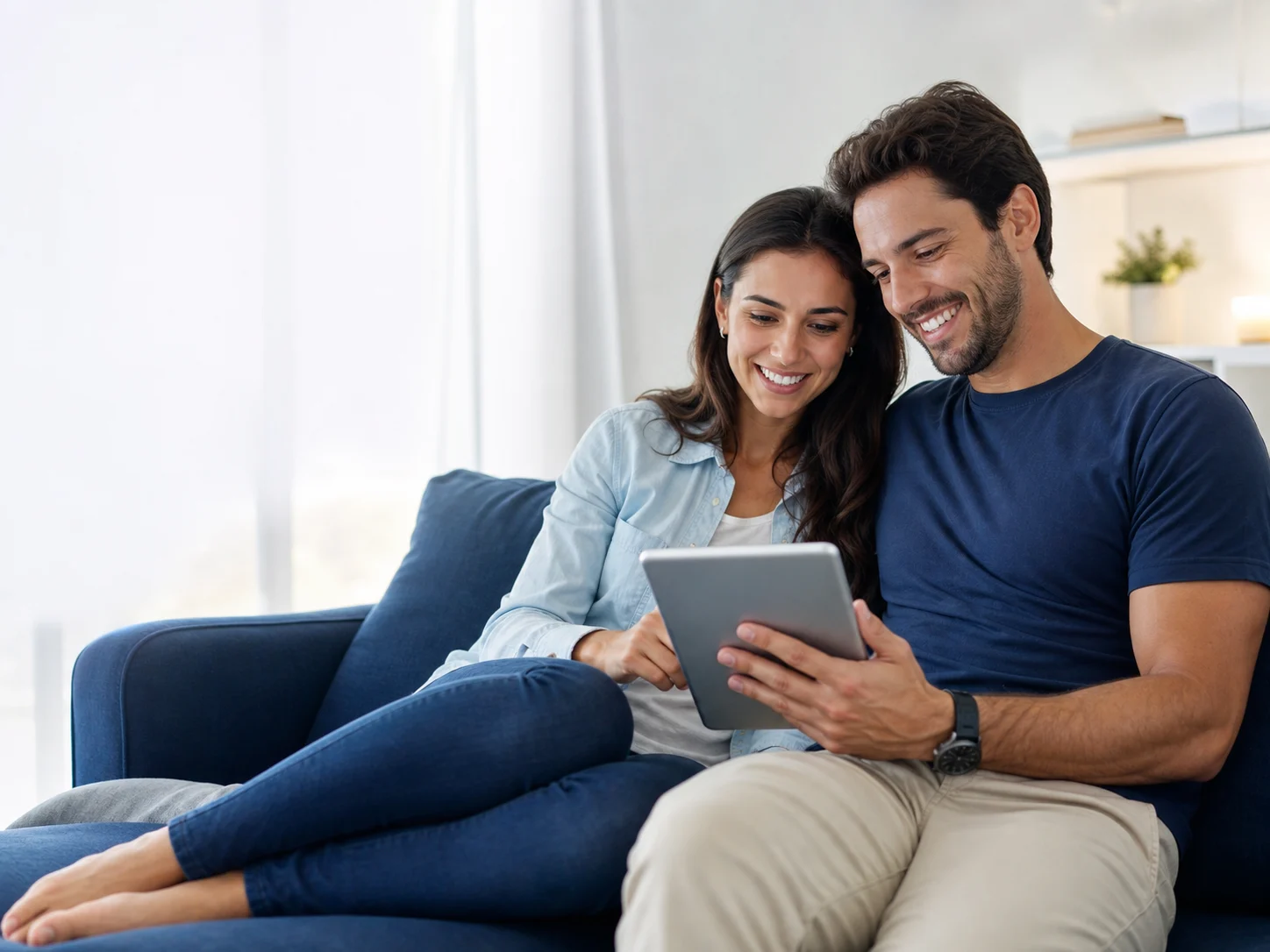 Casal planejando a compra de um imóvel